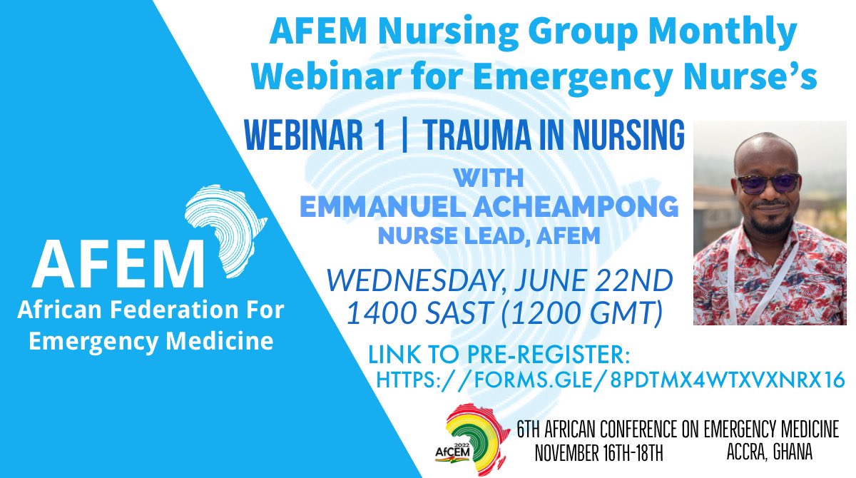 afemnurses's tweet photo. https://t.co/CykJc7Emr2 @AFEM_President @afemafrica @ena_ghana @ekacheampong @PetraBrysiewicz @NMCGH_Official @gcnmgh https://t.co/Km6phRLdhH