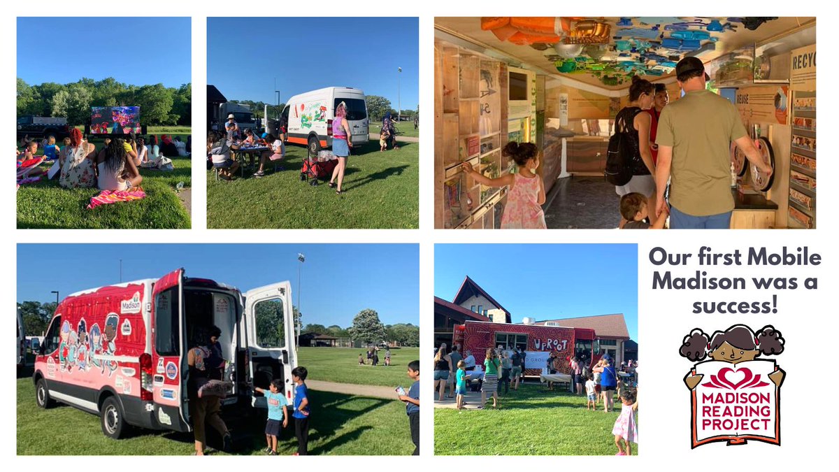 MSNReadingProj's tweet photo. The first Mobile Madison event at Elver Park was a huge success! Thank you to our mobile service partners for this super fun collaboration. @MSCRRec @madisonlibrary @MMSDschools @madisonparkswi @REAPMadison #Fit2Go #PlayandLearn @MMoCAMadison #danecountylibraryservices https://t.co/riWOV5zphX