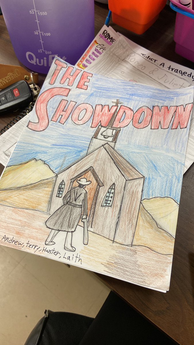 mrs_chater's tweet photo. My grade 7s worked in groups to rewrite the story of Shakespeare’s Romeo &amp; Juliet according to a chosen theme. They then rehearsed and performed their plays for their peers. They used backdrops, costumes, and props, and blew me away with their creativity &amp; hard work. @RLJH_HRSB https://t.co/K5u1gXAW9e