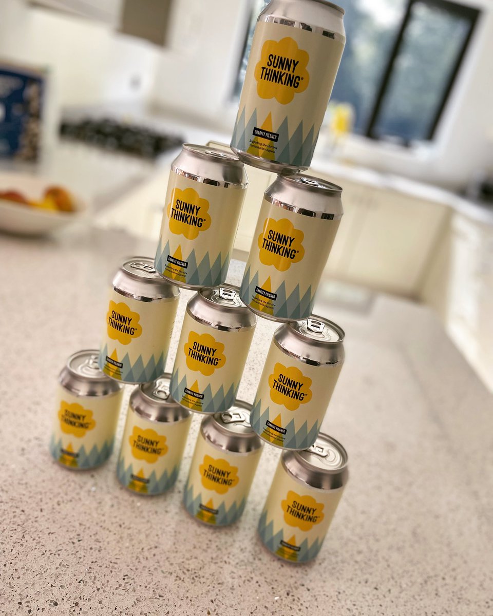 MFagura's tweet photo. My mate, Jonathan at @SunnyThinkingHQ is raising money for the DEC Ukraine Humanitarian Appeal by launching this charity pilsner! https://t.co/yPKooCUHNe https://t.co/wWM0MNrVsn