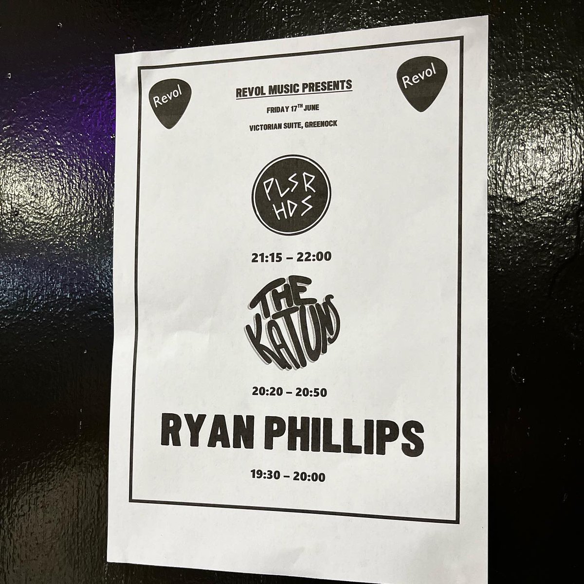 thekatuns's tweet photo. First night of the @PleasureHeads tour, kicking off in Greenock. Tickets still available at the door, come down x https://t.co/8R8qz9HiBO