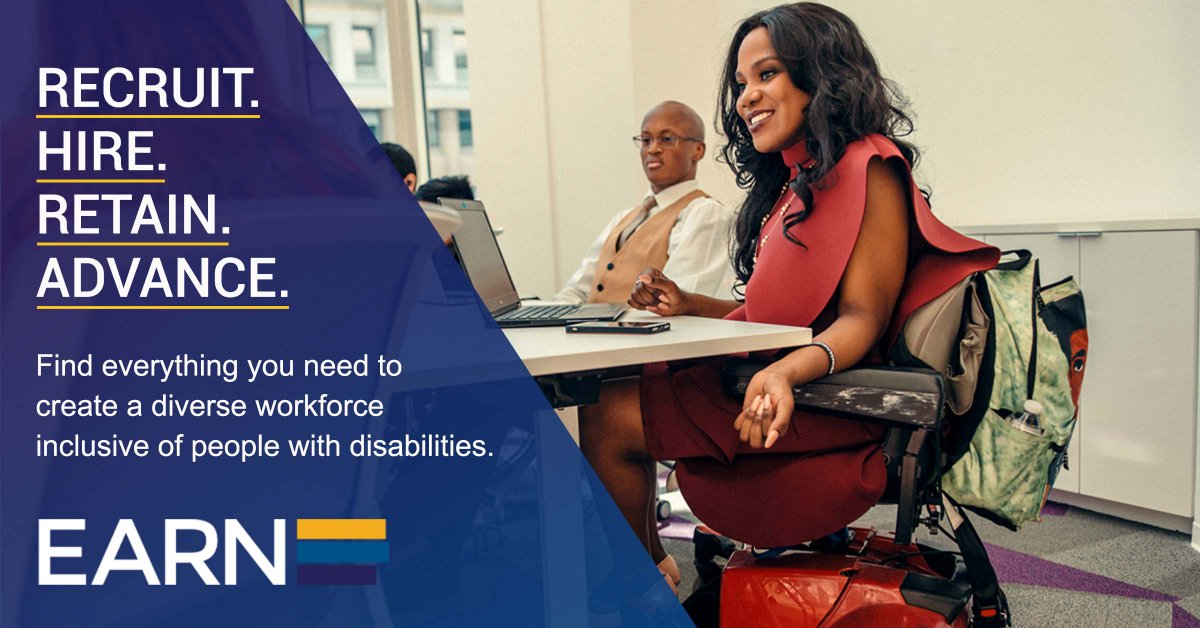 AskEARN's tweet photo. Do you have all of the resources you need to recruit, hire, retain and advance employees with disabilities? EARN’s website has trainings, toolkits and FAQs to help employers create an inclusive workplace. https://t.co/mUXfTUHghq https://t.co/0lk7T3wKh3