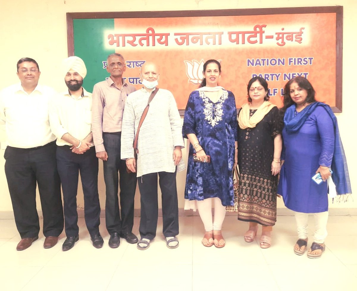 sukanyaiyer2's tweet photo. Met all the office bearers of #MumbaiIntellectualCell Discussed various upcoming events
A Brainstorming session& decided we will take our PM @narendramodi we will take theYojanas Instituted &implemented for welfare of 136cr.Indians in #EightYearsofModiSarkar & set a Narrative https://t.co/LG1GAGNz4e