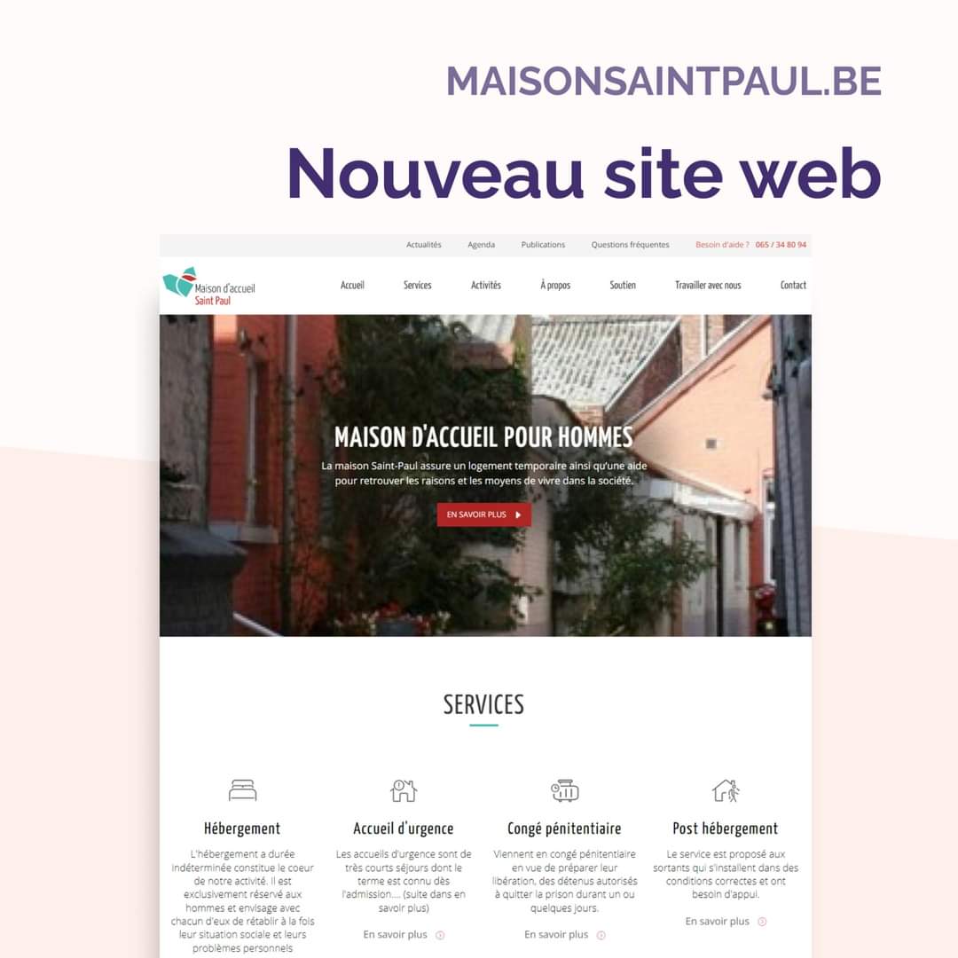 👉Proud to present our latest achievement: maisonsaintpaul.be
🏠#MaisonSaintPaul needed a platform easily accessible to men they help in their search for housing &amp; reintegration
💜Despite a limited budget we decided to support it (#design, #web, #mobile). Support them too 📲