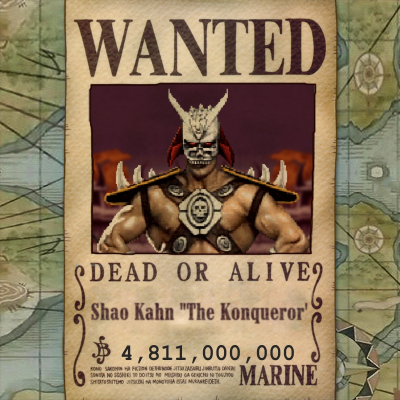 RedSakazuki's tweet image. Wanted for the attempted conquest of the New World.

| @ForOutworld |