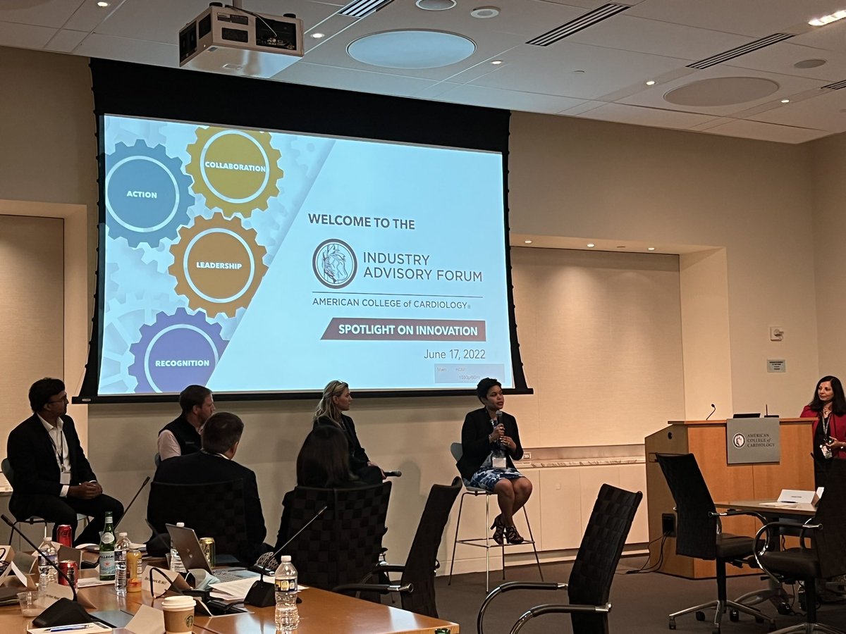 Incredible panel about innovation making a real impact in health equity with @ACCinTouch partners @BestBuy @evidation @foodsmartbyzip @health_pals #transformCVcare #ACCinnovation