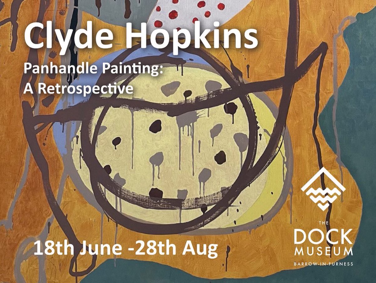 Thank you very much to Jamie Barnes and the team at The Dock Museum for their help in installing this superb collection of Clyde’s work, spanning three decades.
Panhandle Painting: A Retrospective
@dockmuseum @aptstudioslondon #clydehopkins #marilynhallam <a href="/PrintmakerJim/">J.Barnes: Printmaker</a>