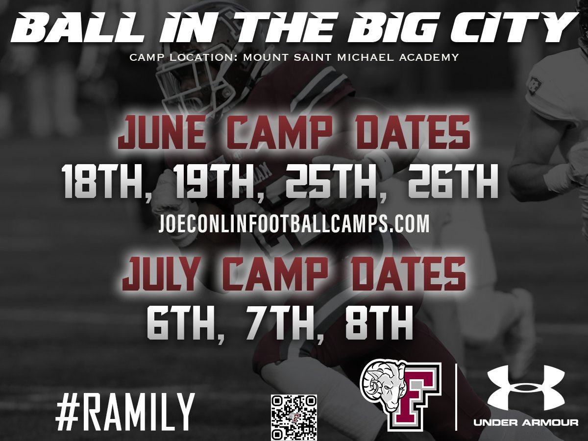 Very excited to be attending the Fordham camp tomorrow! <a href="/CoachLenahan/">James Lenahan</a> @CoachDeckRamU <a href="/Coach_Conlin/">Joe Conlin</a>
