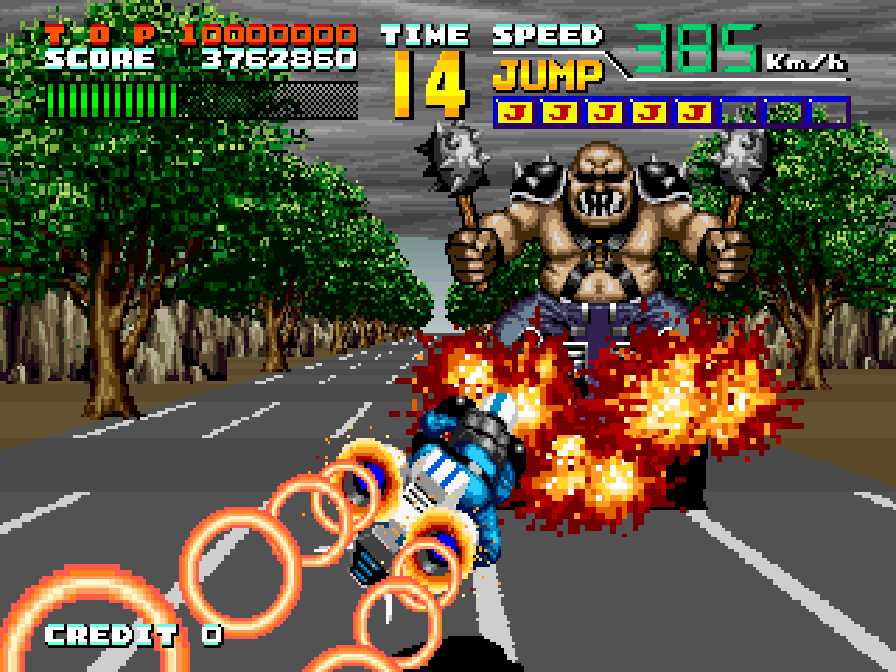 BuscandoElWarp's tweet photo. El juego del día: #ABCop (#Arcade)
Creador: #Aicom 1990
Con clara inspiración en #ChaseHQ, en este excelente juego tomamos el rol policíaco conduciendo una moto futurista equipada con propulsores, todo para detener a todo aquel delincuente que se cruce en nuestro camino, ¡Genial! https://t.co/sD4ZHKCcwH
