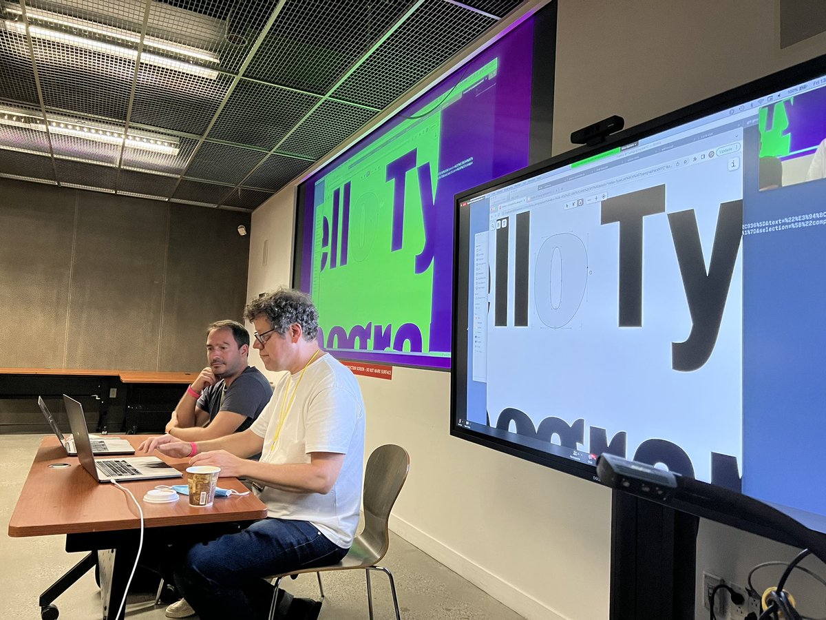 genramirez's tweet photo. The future of font editing software looks so promising and cool with Fontra @justvanrossum @blackfoundry #typelab @TypographicsNYC https://t.co/Db4fOP1Yhj
