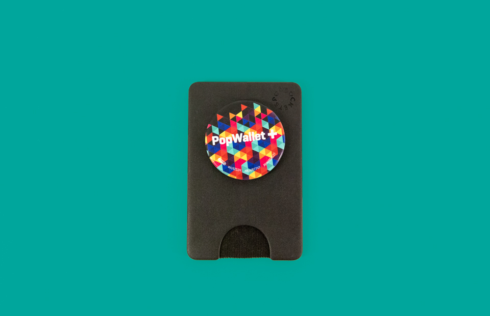 hfcustom's tweet image. Carry your cards, your phone, and your personalized pop socket in one package with this classic black PopWallet+. Reach out to your HF Sales Representative today on how we can personalize this item for you.