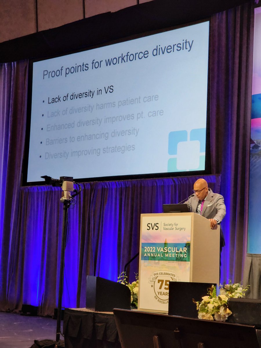ziegler_md's tweet photo. Dr. Lee Kirksey (@leekirksey) of the @ClevelandClinic discusses key organizational components that have the potential to enhance workforce diversity in medicine and Vascular Surgery. #VAM22 #DEI https://t.co/qi5yEUf5k1