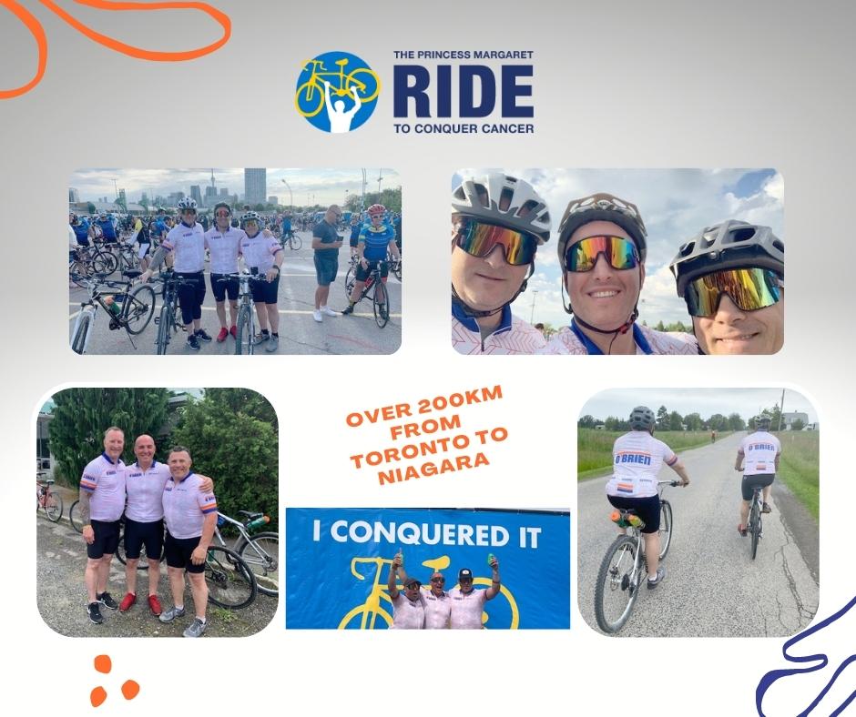 OBrienLifting's tweet photo. Ride to Conquer Cancer was a Success.
The O’Brien team did the Epic Ride- an over 200kms ride from Toronto to Niagara. The weekend was filled with inspiring stories, emotional speeches, hard work and plenty of laughs and great memories. We look forward to doing it again in 2023. https://t.co/jKuPZsIKqH