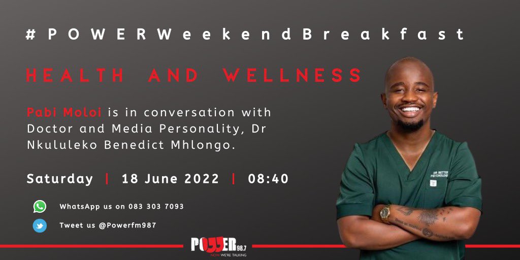 Please kindly join me tomorrow on @Powerfm987 with @PabiMoloi as we delve deeper in unpacking the mental health benefits associated with the first meal of the day. #saysdrbetter #drbetteronpowerfm #powerbreakfast