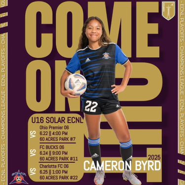 22CameronByrd's tweet image. It’s almost tim to compete against the best players in 🇺🇸
Summer Goals
1. Win the national title. 
2. Be a great teammate. 
3. Prove that I am the best outside back in 🇺🇸
@SolarECNL06 @PrepSoccer @TopDrawerSoccer @MHS_LT_Soccer @JREskilson @tylerbrown017