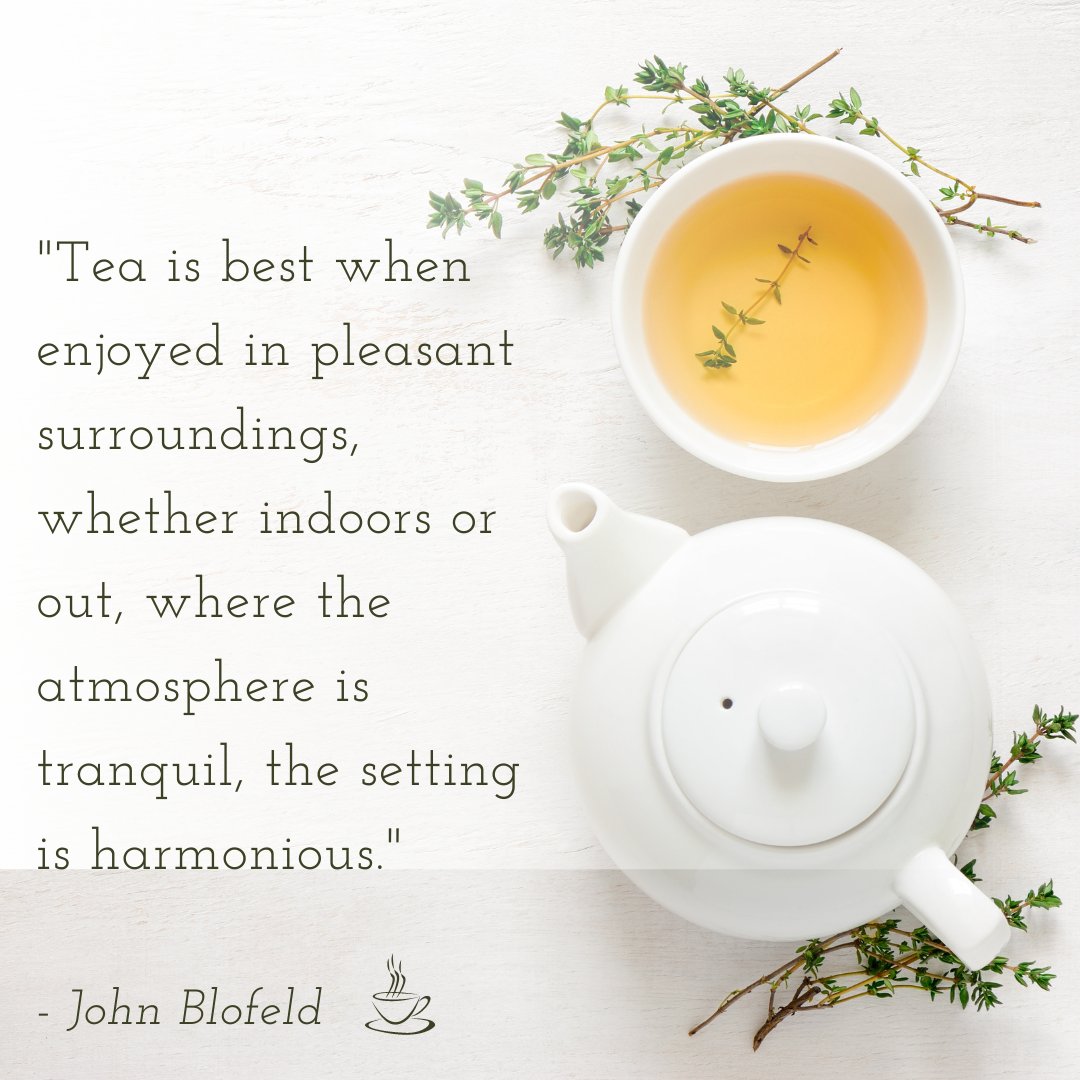 theteastandard's tweet photo. #TheTEAStandard:
"Tea is best when enjoyed in pleasant surroundings, whether indoors or out, where the atmosphere is tranquil, the setting is harmonious."
-John Blofeld
https://t.co/PE4xRcGFlC
#AlwaysTEATime
#TheTEAStandard https://t.co/L9OJMD7hAQ