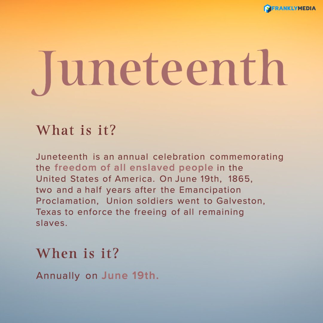 Wishing you an early and happy Juneteenth!