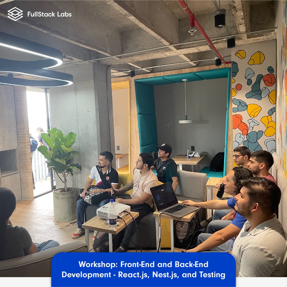 FullStack_Labs's tweet photo. Congrats to all the engineers that have attended to our Front-end &amp; Back-end development - React.js, Nest.js, and Testing Bootcamp in Colombia!🇨🇴

Special mention to https://t.co/ci6b5VSzBW for hosting us and https://t.co/xLRUjd9afn for providing the training. https://t.co/ZdAE0CTaTy