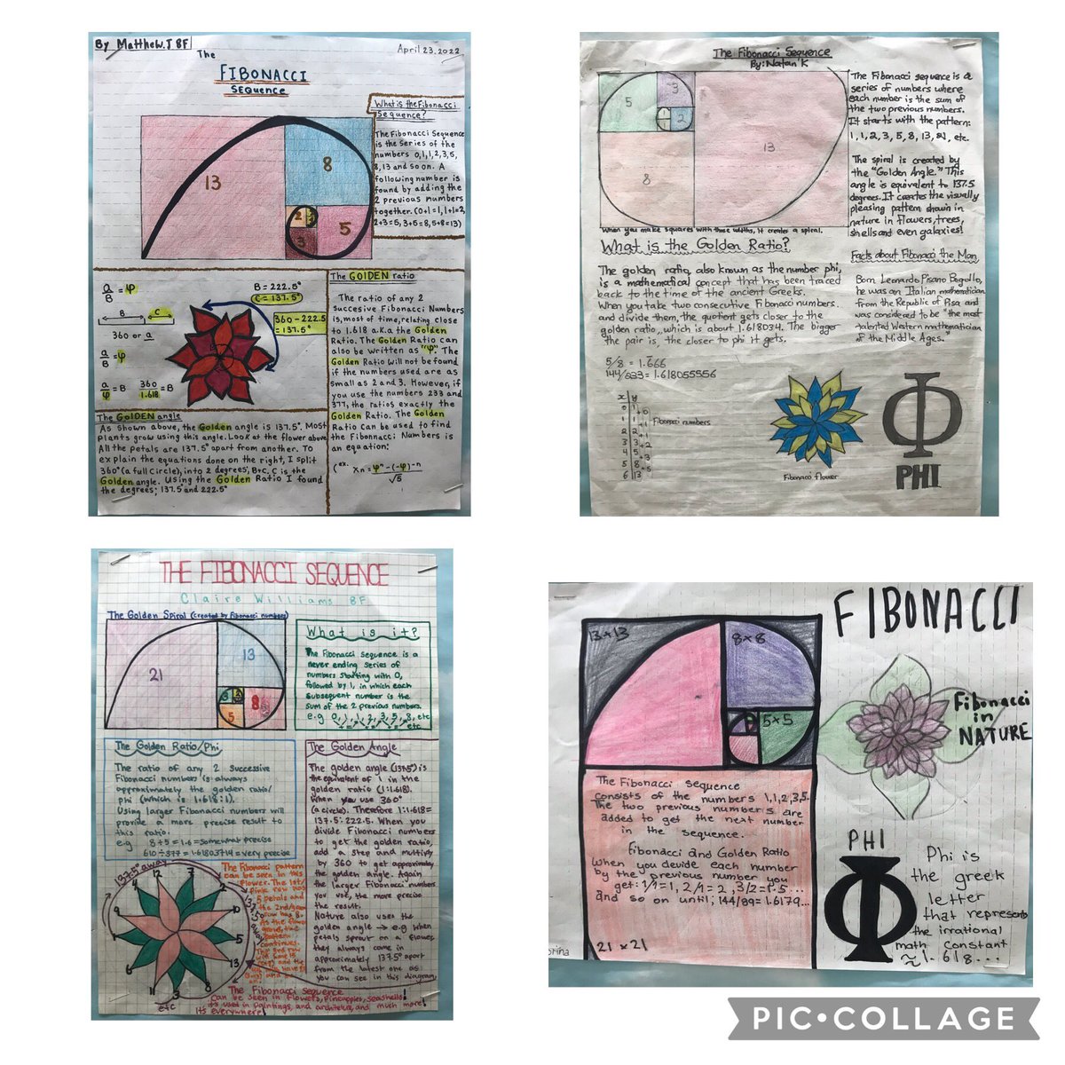 Ss in 7H @JbtyrrellS @LN10Alvarez are discovering the magic of math in nature! The Fibonacci numbers, first described in Indian mathematics, by Pingala, are named after Italian mathematician Fibonacci, who introduced it to Western European mathematics.