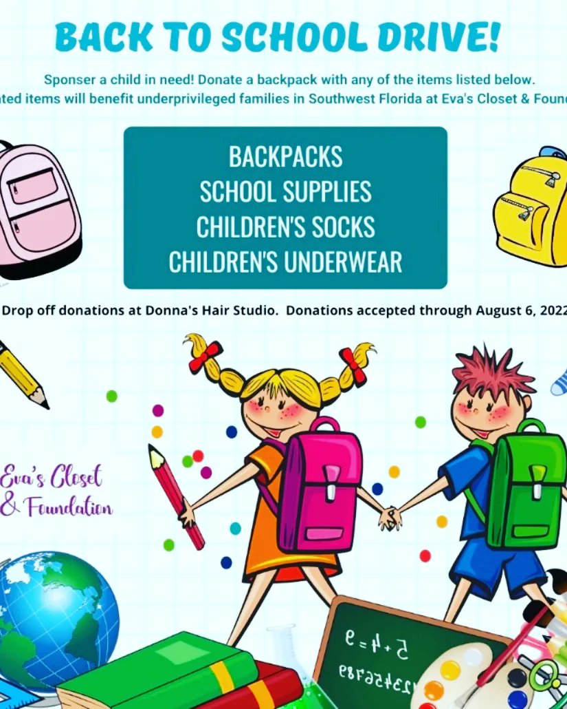 EvasClosetSWFL's tweet photo. 💜💜💜🦋💕 Sponsor a Back to School Collection this Summer for our awesome @EvasClosetSWFL kiddos 🦋💜💕 #give 
#love #community #support #SWFL 🌼 https://t.co/MEl2NZMots