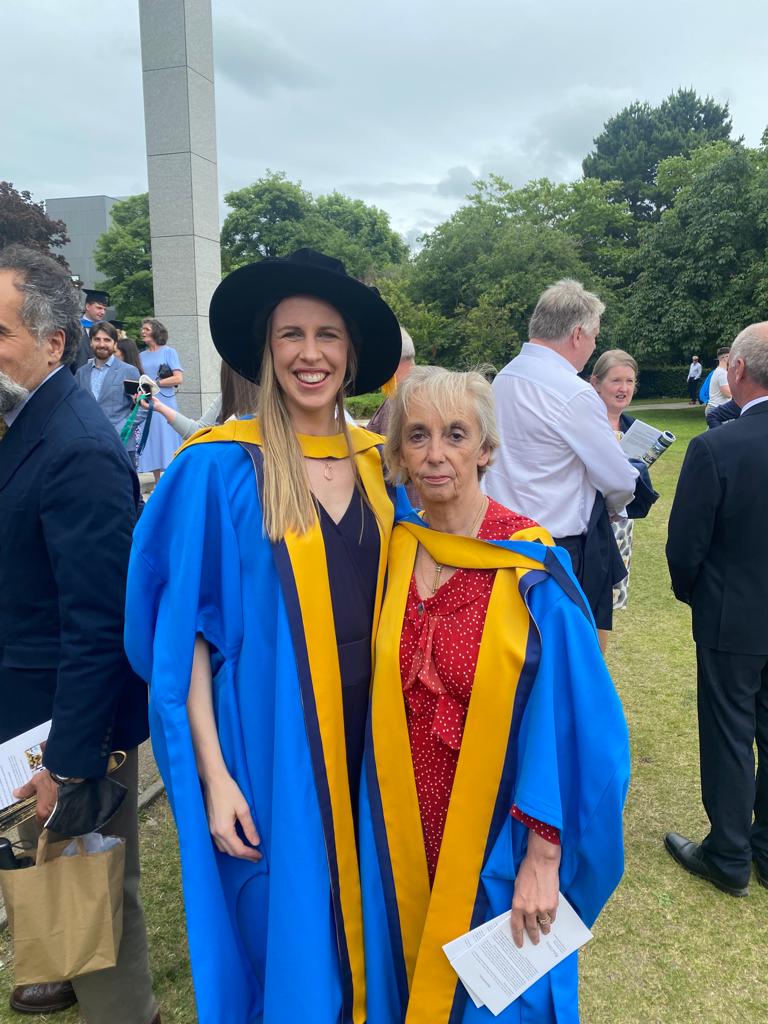 NikkiWalshe's tweet photo. Can't believe its graduation day! Such a big year -  the arrival of Miss Caoimhe Barry, &amp; finishing my PhD, all during a pandemic. Thanks so much to my family, colleagues &amp; collaborators. Such a special day! 

@mulcayforbes @AnthonyBarry12 @ucdvetmed @MichelleWalshe4 https://t.co/p0Fobx9ALU