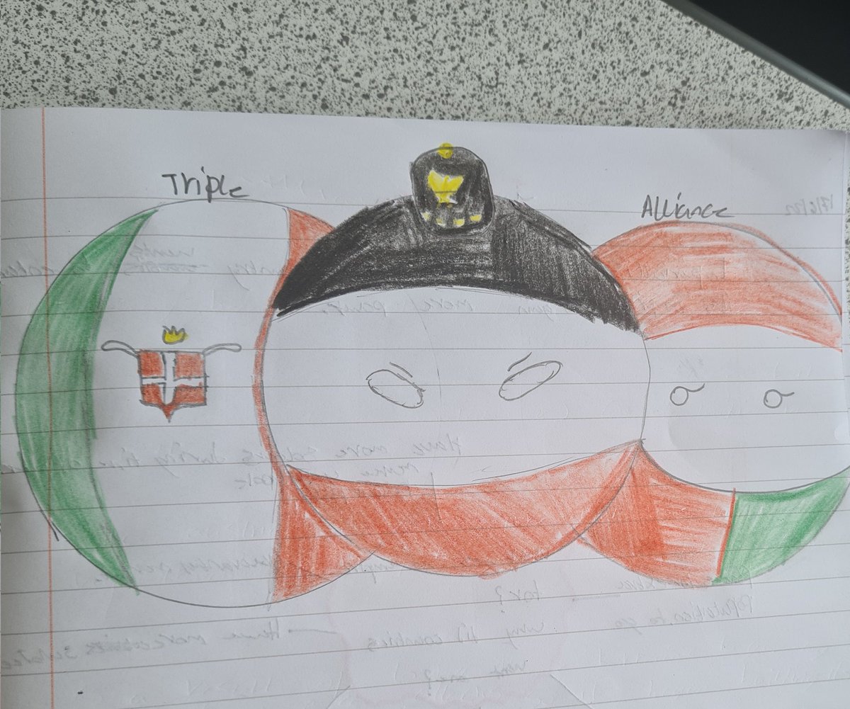HuntersHistory_'s tweet photo. Impressive Flag heads representing the Triple Alliance and Triple Entente from our S3 Historians learning about the causes of WW1.@DHSCitizenship @DunfermlineHS #History #WW1 #CausesOfWar #BGE #edutwitter https://t.co/Wa515eVwiO