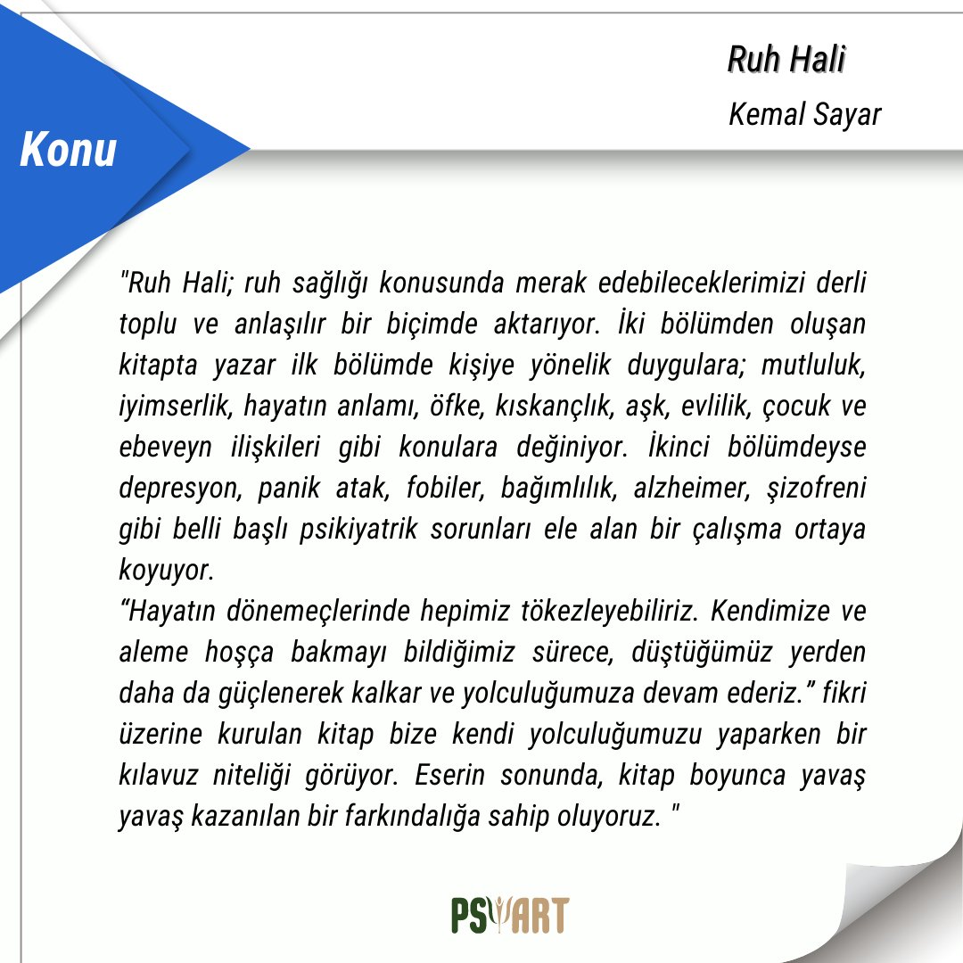psiartorg's tweet photo. Kitap Köşesi’nde bu hafta: "Ruh Hali" https://t.co/Br53BtbT9E