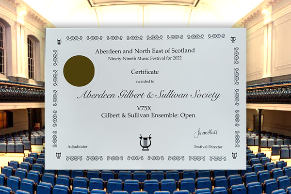 We took part in @AbzMusicFest this week and our extracts from 'The Sorcerer' were judged 'Outstanding'! Adjudicator <a href="/PKeohone/">Paul Keohone</a> described the performance as “Joyful.. This is what singing is all about!”  Hear it for yourself at <a href="/TivoliAberdeen/">The Tivoli Theatre</a> : shorturl.at/givK8