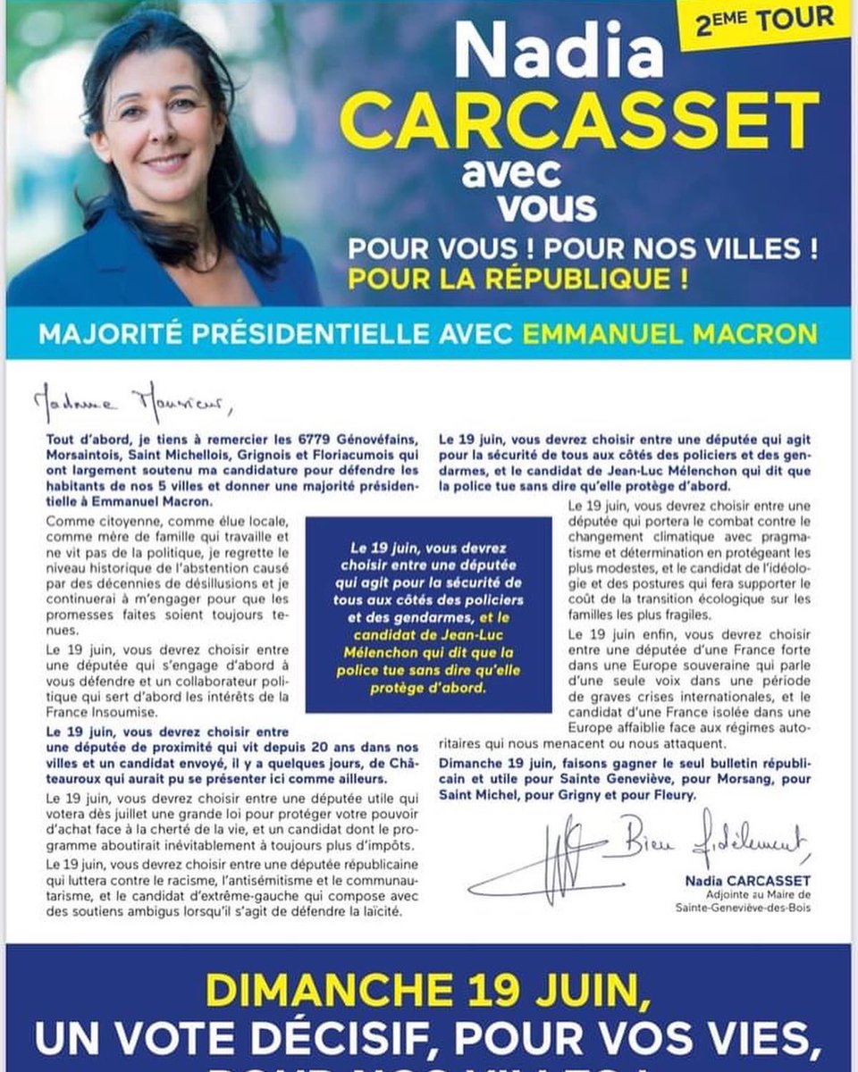 NadCarcasset_91's tweet image. 🕛 Fin de la campagne ce soir à minuit ! 🗳🇫🇷

Dimanche, pas une voix ne doit manquer pour :

✅ Une députée de terrain
✅ Soutenir vos projets locaux
✅ Vos transports du quotidien
✅ Lutter contre la désertification médical
✅ L’éducation de nos enfants

#circo9110 #AvecNadia