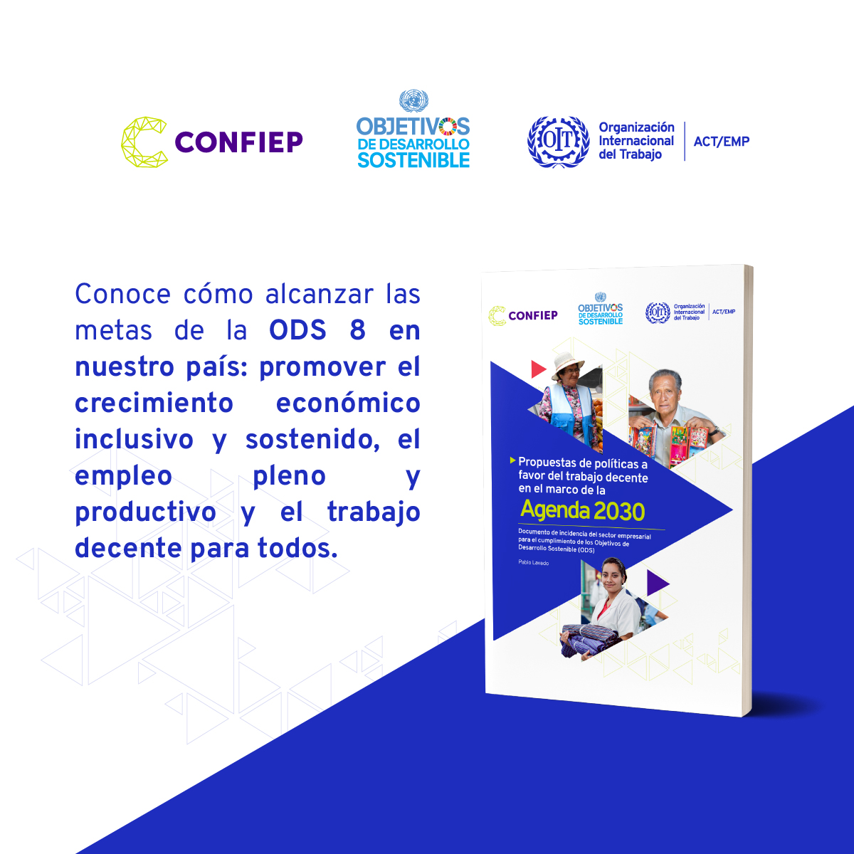 CONFIEP's tweet photo. En el marco del lanzamiento del #LABFOR, presentamos junto a la @OITAndina el documento de incidencia del sector empresarial para el cumplimiento de los #ODS “Propuestas de políticas a favor del trabajo decente en el marco de la #Agenda2030”.
📄Accede 👉 https://t.co/VHcUXX8Wsw https://t.co/nbfkj7vrZq