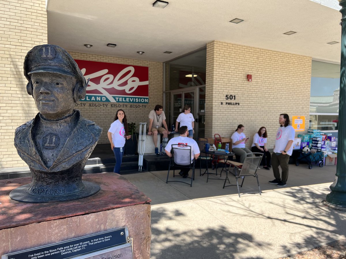 Thank you to those who dropped off diapers and other supplies for the Teddy Bear Den! Took this pic during a lull between drop offs. #NexstarCares ⁦<a href="/keloland/">KELOLAND News</a>⁩