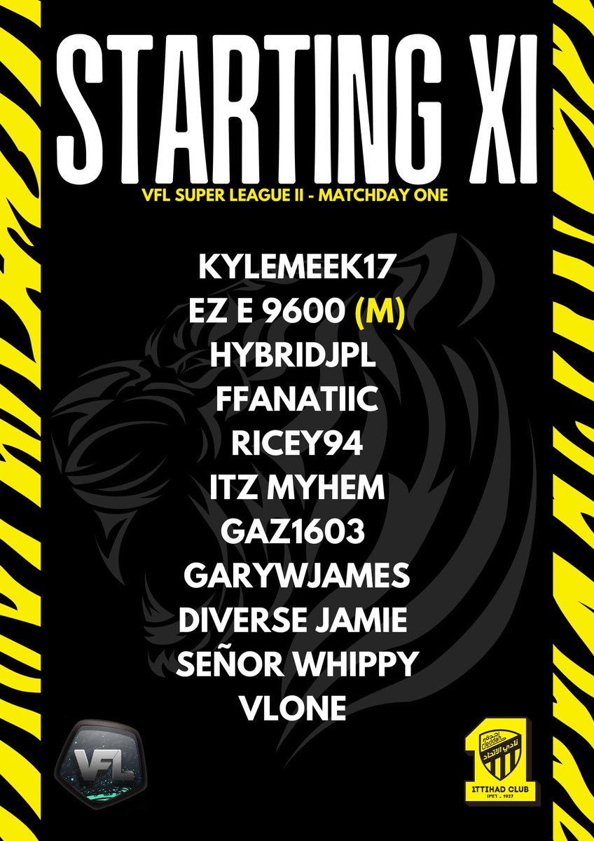 🟡 𝐌𝐀𝐓𝐂𝐇𝐃𝐀𝐘 ⚫️

Our <a href="/TheVFL_/">VFL</a> campaign gets underway in Super League II 

🆚 @VFL_PSG (A)
⏰ 20:00

🆚 @VFLZagreb (H)
⏰ 20:45

📺 twitch.tv/ez_e9600