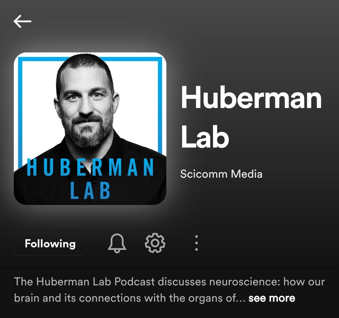 Valeria Cal (@valeriacalp) on Twitter photo Almost everyday while on the train to the city, in my 30 - 40 commute, I listen to <a href="/hubermanlab/">Andrew D. Huberman, Ph.D.</a> podcast.
It is my favorite so far, I cannot recommend it enough. I have already learned so much and applied it in my everyday life. Thank you, Andrew! Almost everyday while on the train to the city, in my 30 - 40 commute, I listen to <a href="/hubermanlab/">Andrew D. Huberman, Ph.D.</a> podcast.
It is my favorite so far, I cannot recommend it enough. I have already learned so much and applied it in my everyday life. Thank you, Andrew!