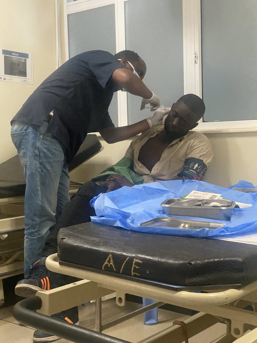 NelsonHavi's tweet photo. 1. At MP Shah Hospital for treatment of my bodyguard who was injured at about 4.30pm by goons hired by Tim Wanyonyi to disrupt our interaction with residents of Mountain View Ward, Westlands Constituency. There is video evidence of the perpetrators, led by Edward Mahugi Ebura. https://t.co/RPOAY56RTN