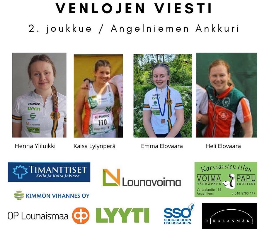 AngAnkkuri's tweet photo. Huomenna alkaa kauan odotettu Lukkari-Jukola Myniksessä! Ankkurin Venlat ovat (yllätys?)valmiina peräti 9 joukkueen voimin!💪⚓️🔥
Huomenna äänijänteet kuntoon joko paikan päällä tai telkkarin takana @YLETV2 klo 13.40 alkaen!💚💛
#suunnistus @JukolanViesti #ankkuriylös #Trimtex https://t.co/hJlRblC1o4