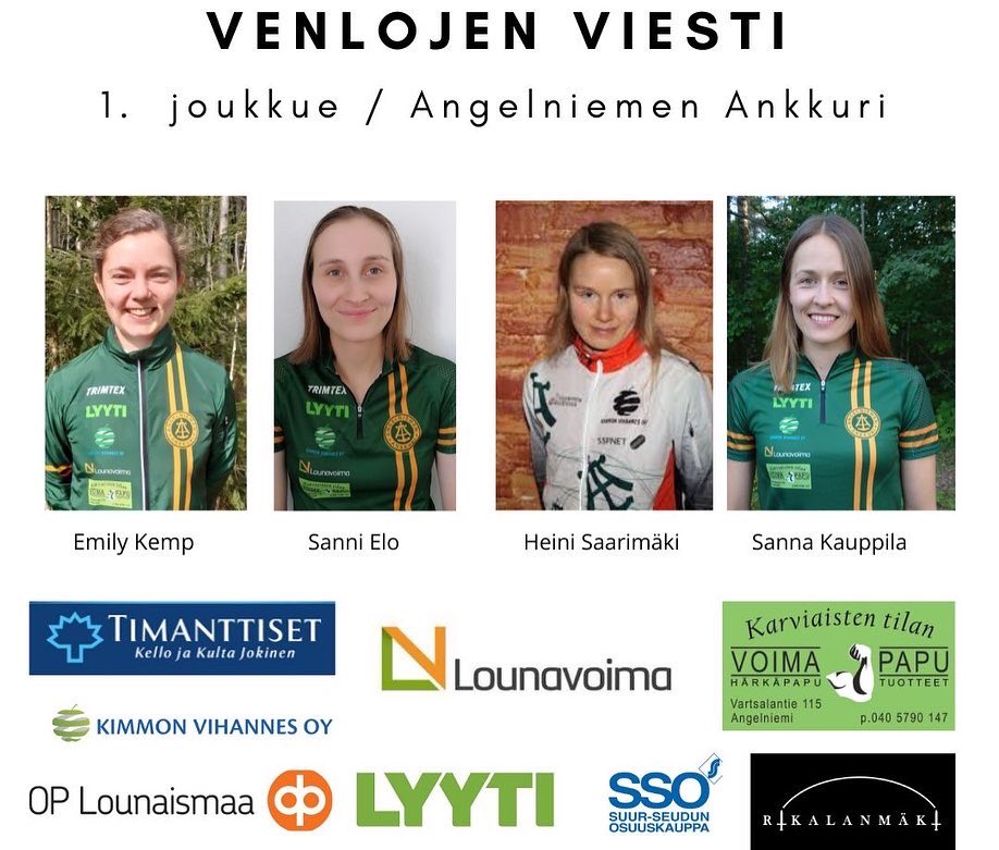 AngAnkkuri's tweet photo. Huomenna alkaa kauan odotettu Lukkari-Jukola Myniksessä! Ankkurin Venlat ovat (yllätys?)valmiina peräti 9 joukkueen voimin!💪⚓️🔥
Huomenna äänijänteet kuntoon joko paikan päällä tai telkkarin takana @YLETV2 klo 13.40 alkaen!💚💛
#suunnistus @JukolanViesti #ankkuriylös #Trimtex https://t.co/hJlRblC1o4