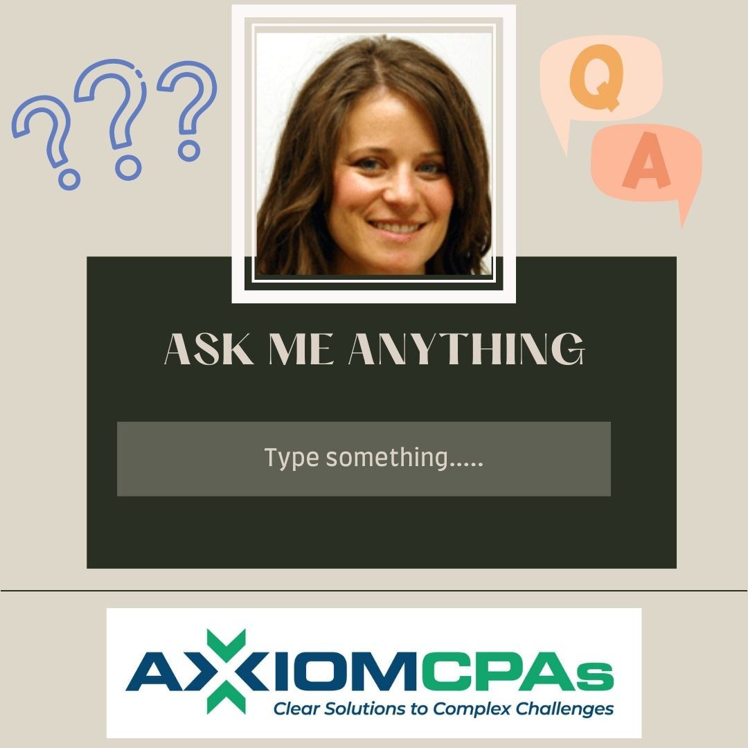 Axiom_CPAs's tweet image. Tax season is over but our job isn&apos;t! Ask Melinda any questions you have about accounting, taxes, budgeting, or profits in the comments! 

#njcpa #njaccountant #axiomcpas