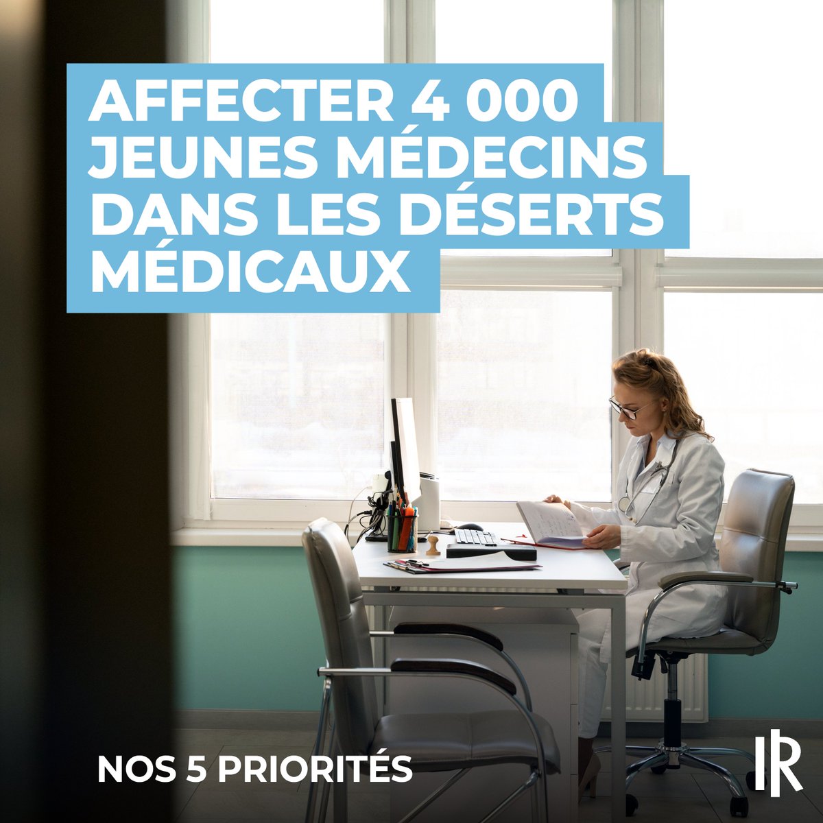 Dimanche, votez pour affecter 4000 jeunes médecins dans les déserts médicaux.

🇫🇷 Dimanche, choisissez des députés #PourVousDéfendre !