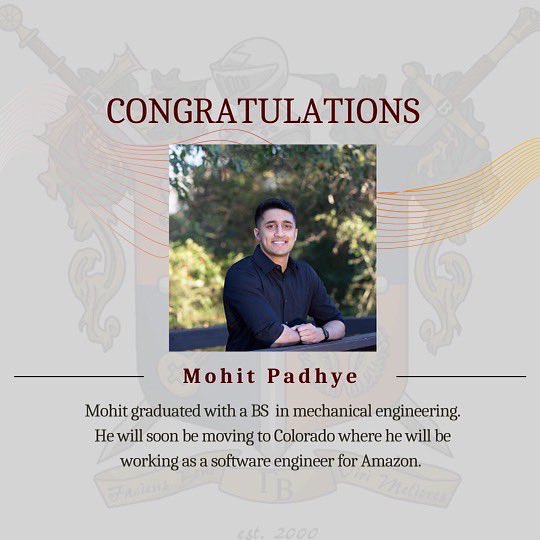 Better late than never! We’d like to conGRADulate these two gentlemen on becoming both TAMU and GB Alumni.

Fall ‘18 🎓
Samin “The Waiter” Amin

Spring ‘19 🎓
Mohit “Suppressor” Padhye 

Thank you for all your hard work over the years. #GBForever