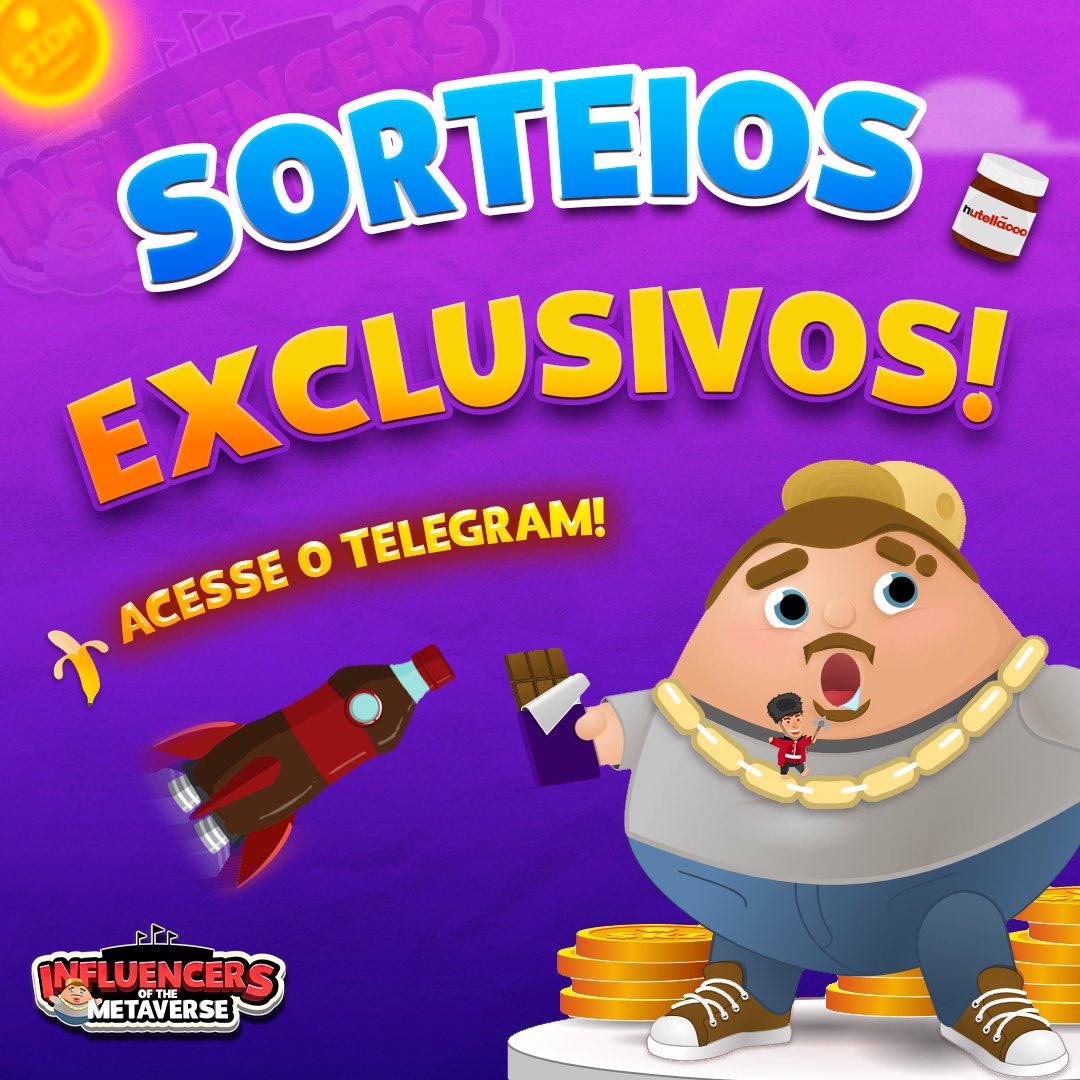 InfluencersMeta's tweet photo. Que tal participar de sorteios EXCLUSIVOS?

Participe do nosso grupo no telegram!

Lá temos além de sorteios, informações privilegiadas e com antecedência sobre o game! https://t.co/PJfBeqTaio