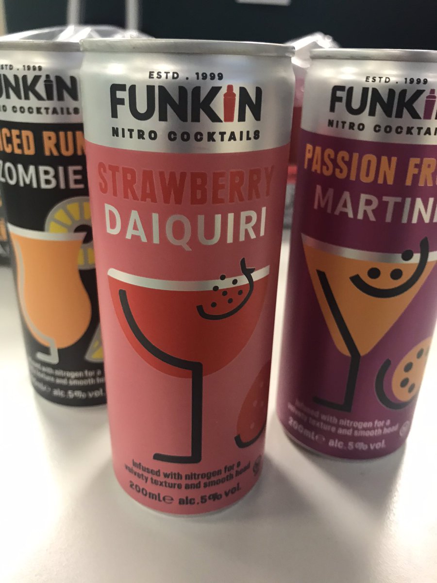 Thanks to our friends at @funkincocktails for the delicious samples sent in today . Perfect timing! Now which one goes best with some #Lancashire cheese I wonder ?