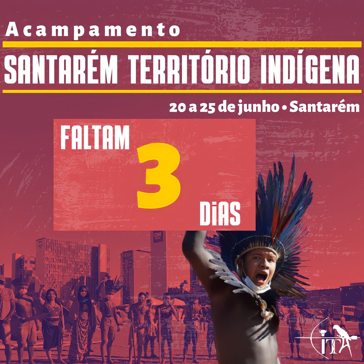 citabt's tweet photo. Faltam três dias para começar o 1° Acampamento Santarém Território Indígena (ASTI). Serão cinco dias de programação, de 20 a 25 de junho.

(1/4) https://t.co/fK7Juvq42B