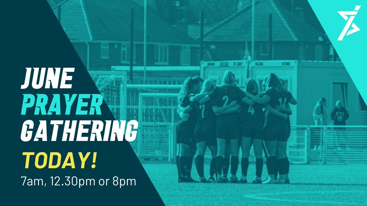 Join us to pray online Today at 7:00am, 12:30pm or 8:00pm!

At 8pm we'll be praying for all things Sports Plus 2022 in a longer, 1-hour gathering.

To sign up click the link below.
👉christiansinsport.org.uk/prayergatherin…