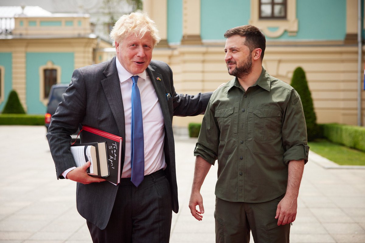 “Thank you Volodymyr. Meeting you means I escaped the booing from starving northerners.” #JohnsonOut #ChickenKyiv #ToryIncompetence #ToryMPs #ToryScumOut