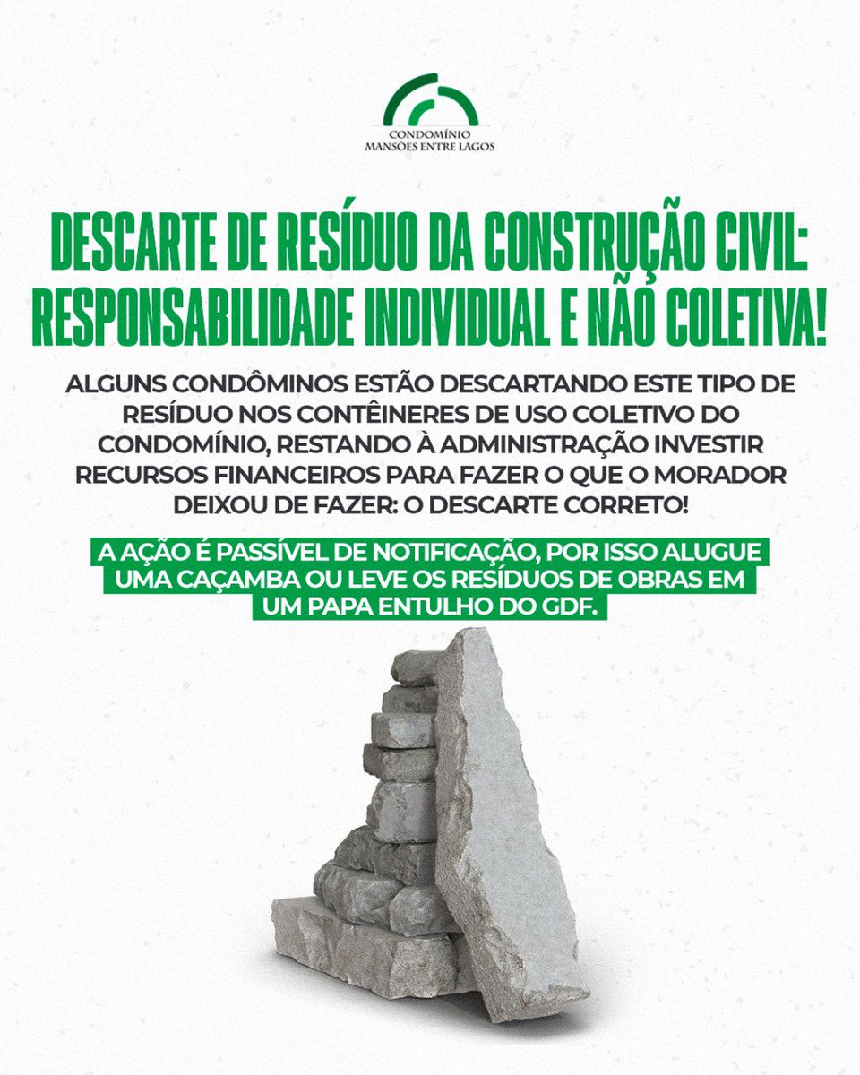 condentrelagos's tweet photo. Atenção ao descarte de MATERIAIS DE CONSTRUÇÃO ⚒⚠️ https://t.co/LpWTgN9rhq