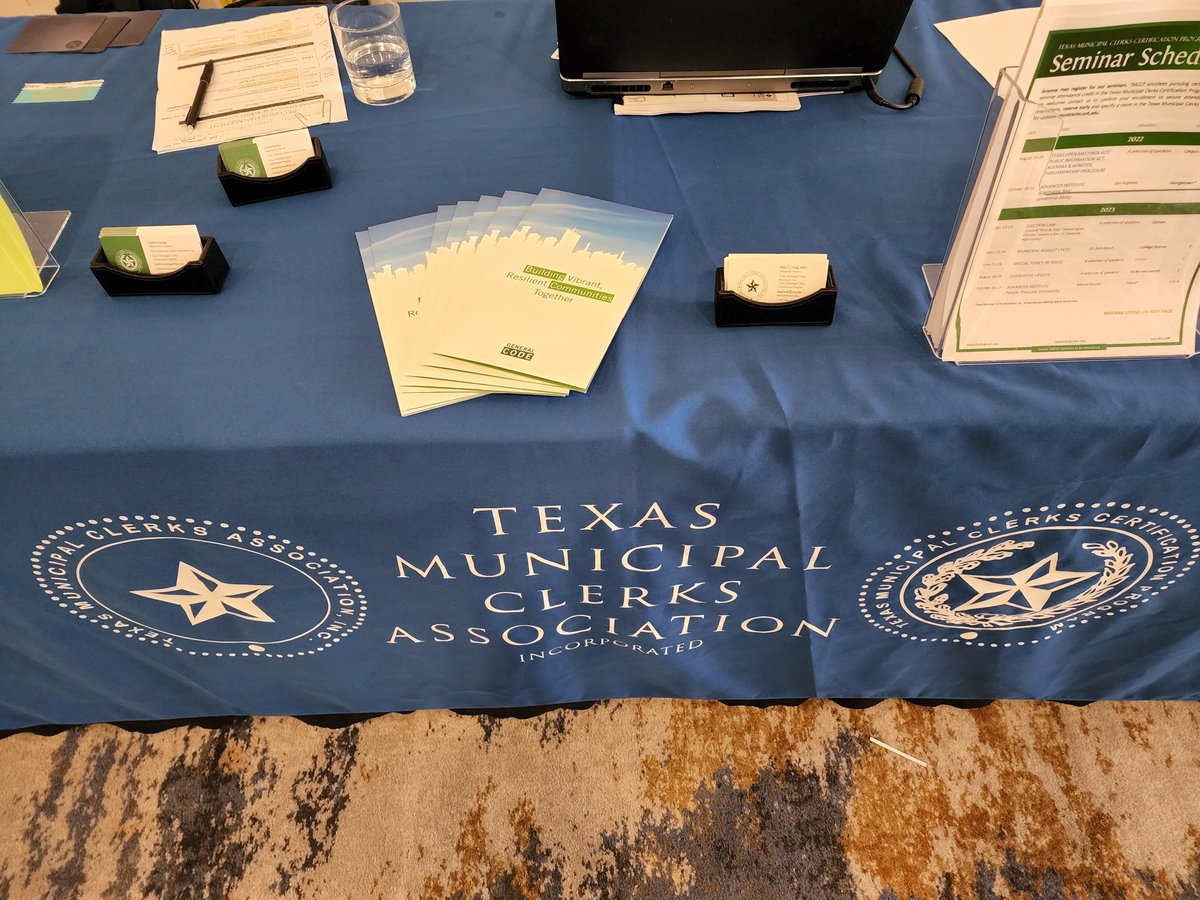 generalcode's tweet image. Kirk (of Franklin Legal Publishing - a General Code company) was at the TMCCP Records Management Seminar. Visit us on Instagram to see more photos from the seminar: instagram.com/p/Ce6phgcNG3x/

#TMCA #Texas #municipalclerks #codification #zoning #cities #ordinances @texasmuniclerks