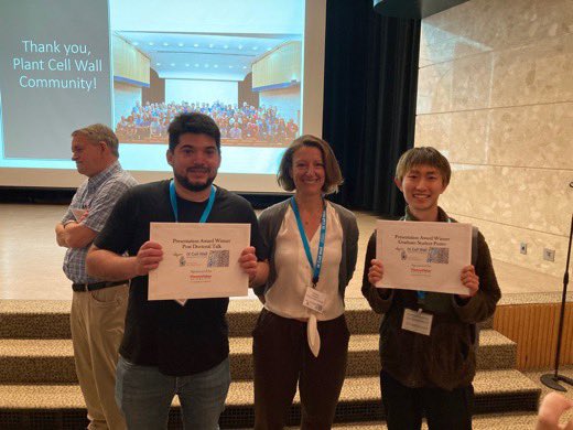 Congratulations to @H_TempleS and @KI55141505 (Konan) for winning best postdoc talk and best PhD poster presentation at the IX Cell Wall Research Conference #glycotime