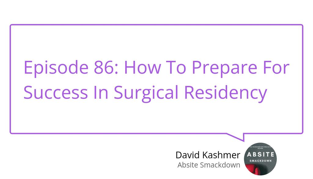 DavidKashmer's tweet photo. We review clinical scenarios, #ABSITE facts, and interesting General Surgery knowledge.

Read the full article: Episode 86:  How To Prepare For Success In Surgical Residency
▸ https://t.co/nilj8YlaI2

#AbsiteSmackdown #SurgeryPodcast #meded https://t.co/4LkHAfNjuV