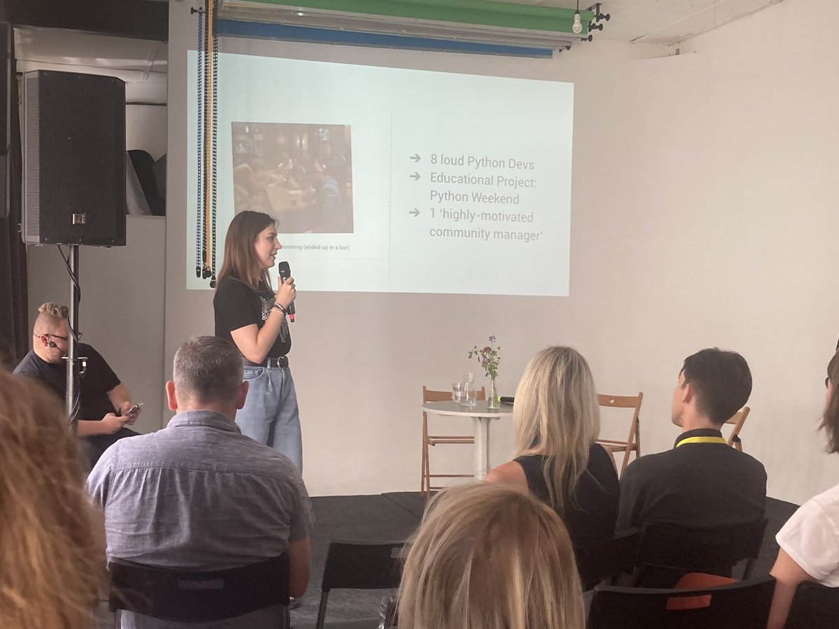JanBleha's tweet photo. Today at #cbw2022 @turbomost_girl presenting one of the most successful #community activities of @codekiwicom @kiwicom247 – #Python weekends.
Alenka managed to grow the number of mentors from 8 to 36!
#pythonweekend https://t.co/j2pxKpzdte