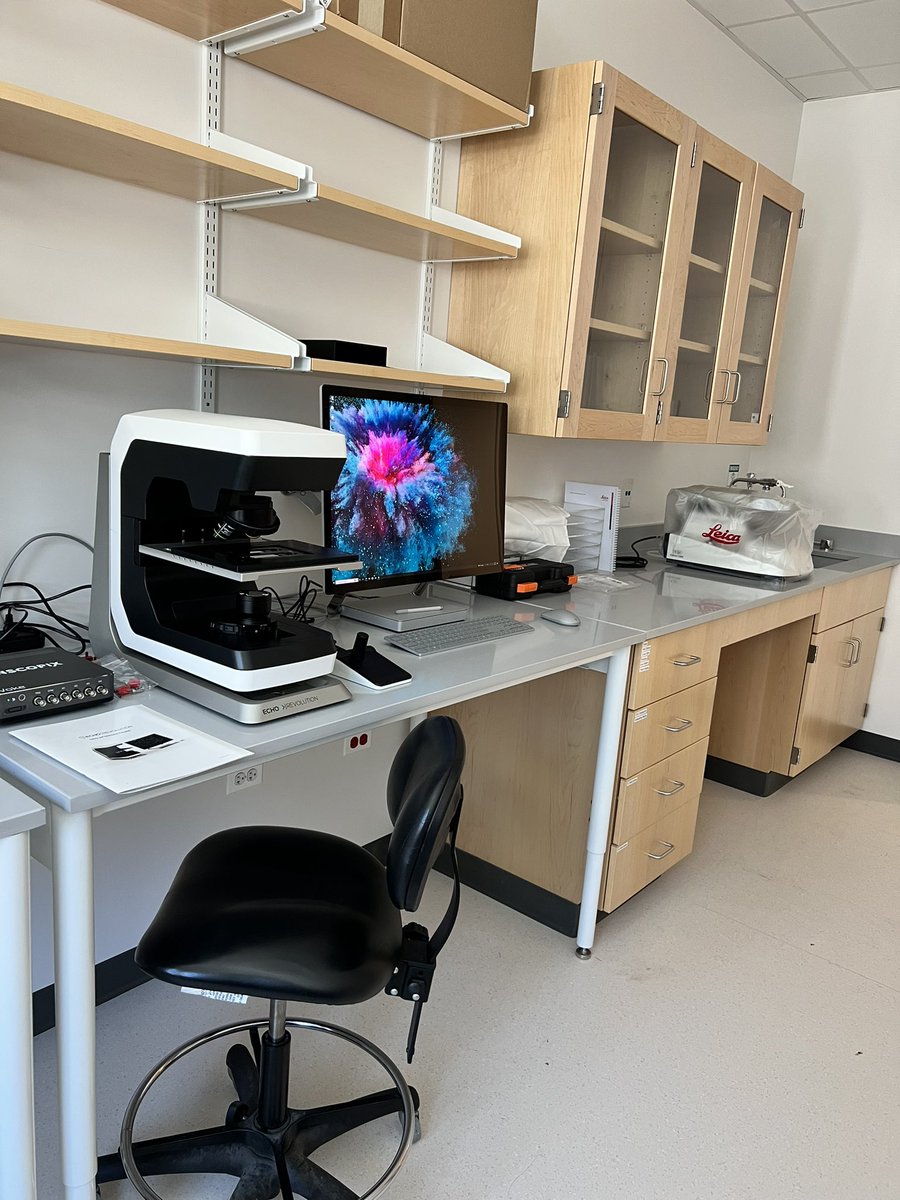 HunsbergerLab's tweet image. Big milestones for the Hunsberger Lab today. Twitterless Kameron has officially joined the lab as my first grad student and our fancy scope arrived!! #fridayenergy #NewPI #science @Discover_Echo @RFUniversity